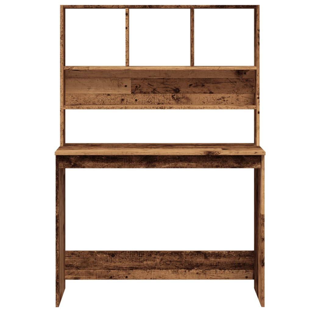 Radni stol s policama boja drva 102x45x148 cm konstruirano drvo