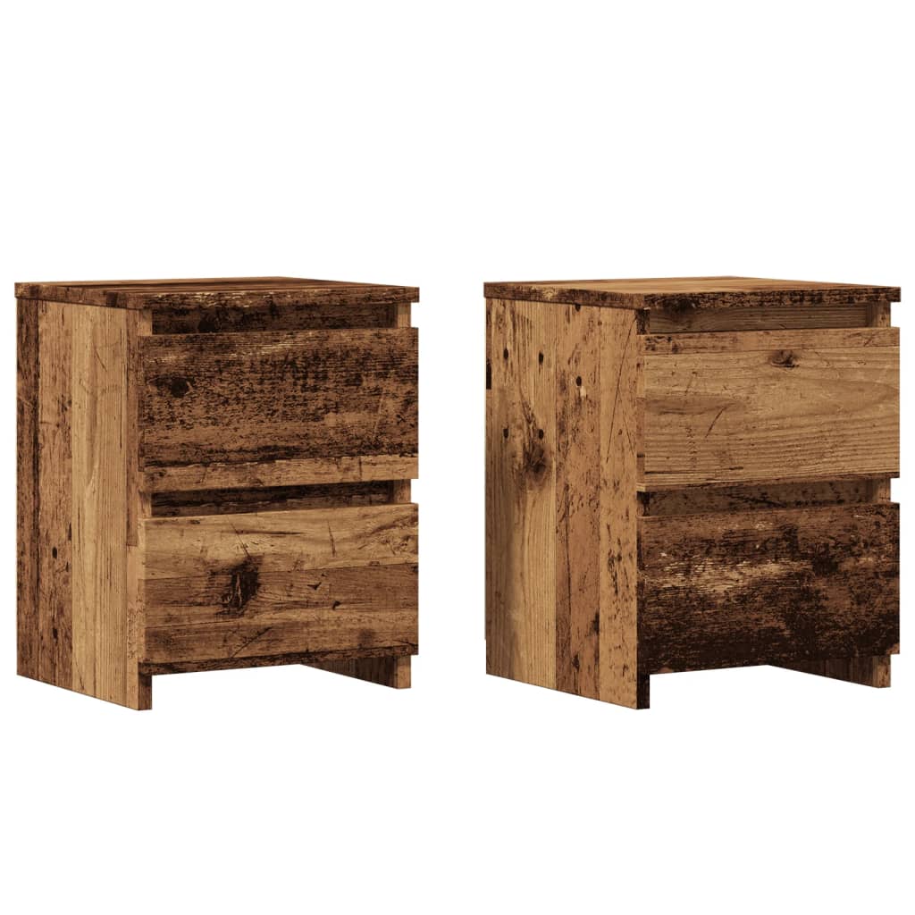 Noćni ormarići 2 kom boja drva 30x30x40 cm konstruirano drvo