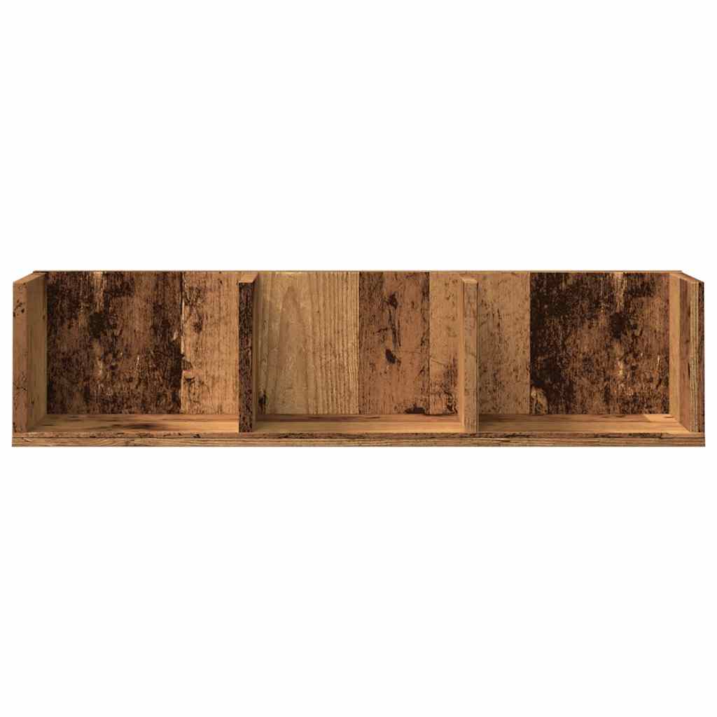 CD zidna polica staro drvo 75x18x18 cm konstruirano drvo