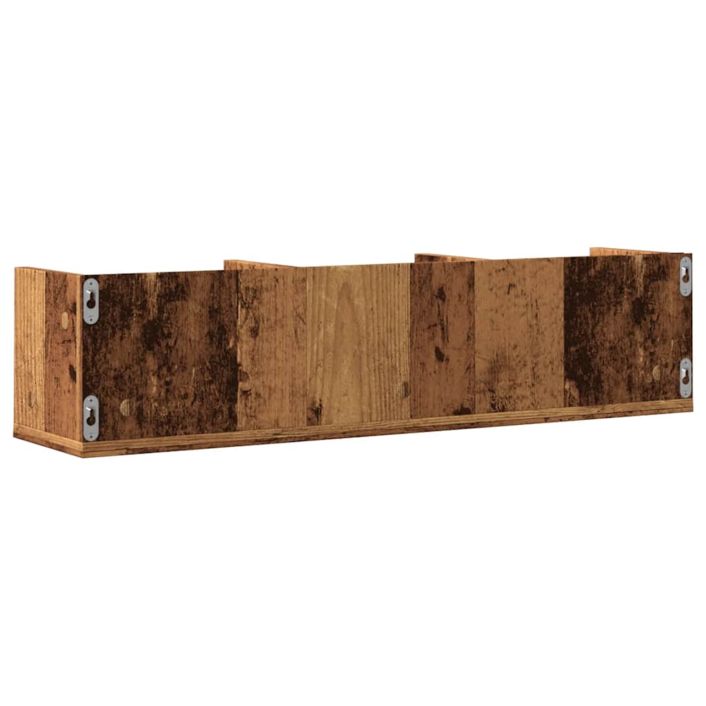 CD zidna polica staro drvo 75x18x18 cm konstruirano drvo