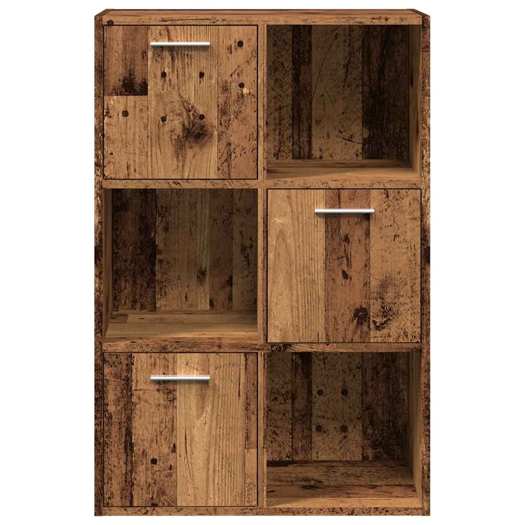 Polica za knjige Staro drvo 60,5x30x90 cm Konstruirano drvo