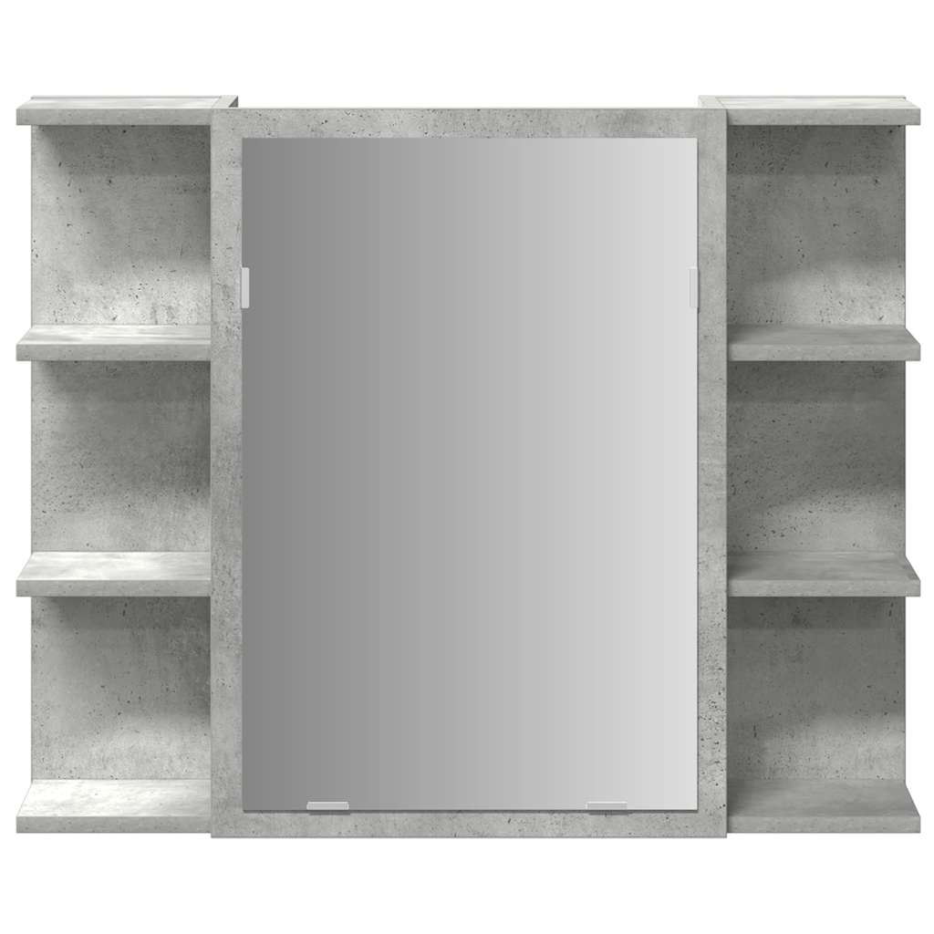 Kupaonski ormarić s ogledalom boja betona 80x20,5x64 cm iverica