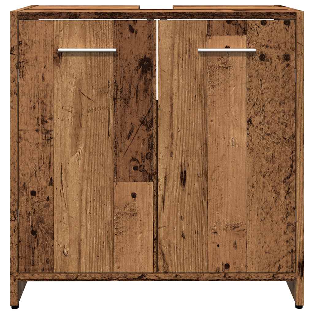 Kupaonski ormarić za umivaonik staro drvo 60x33x60 cm