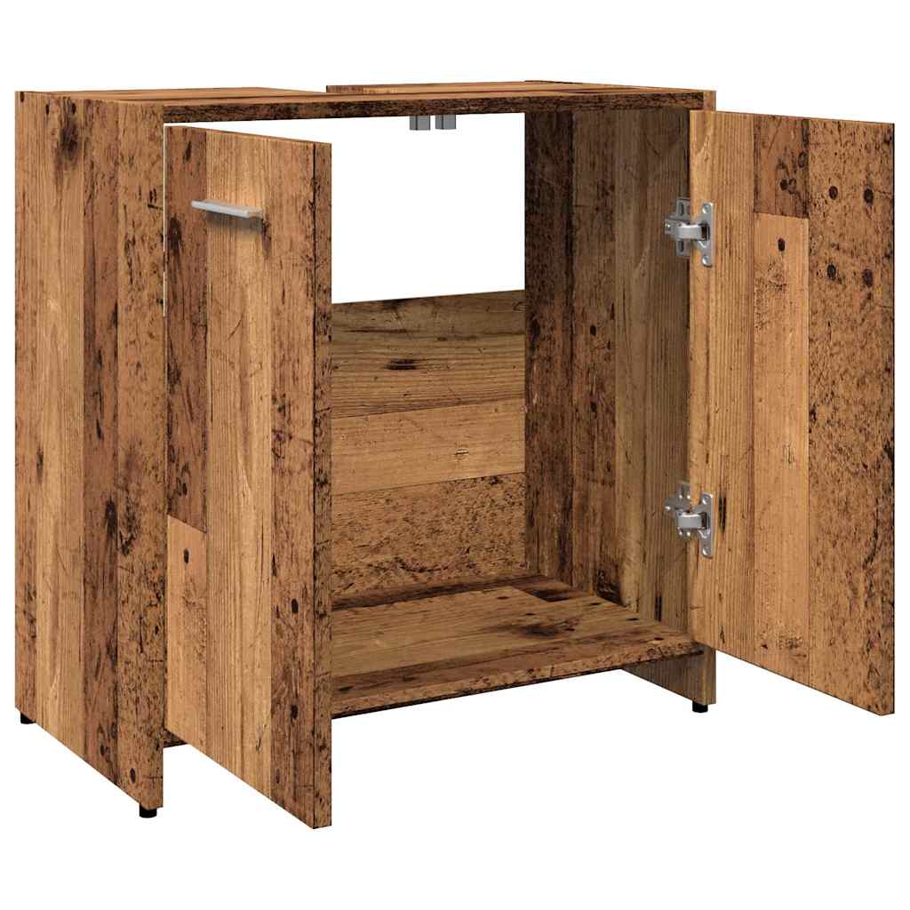 Kupaonski ormarić za umivaonik staro drvo 60x33x60 cm