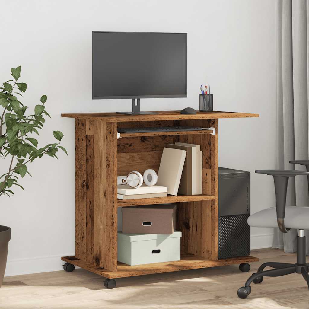 Računalni stol staro drvo 80x50x75 cm konstruirano drvo