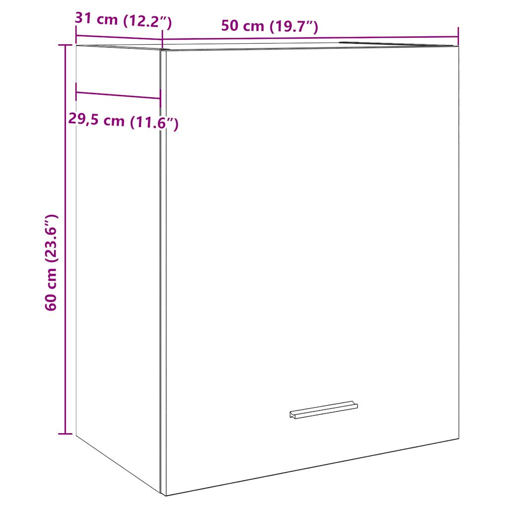 Viseći ormarić "Lyon" Betonsko sivi 50x31x60 cm Inženirsko drvo