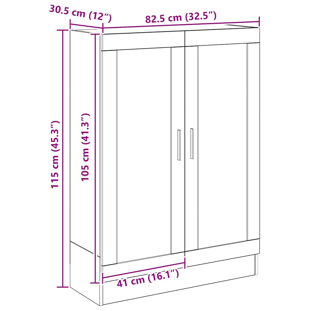 Ormarić za knjige boja hrasta artisana 82,5x30,5x115 cm drveni