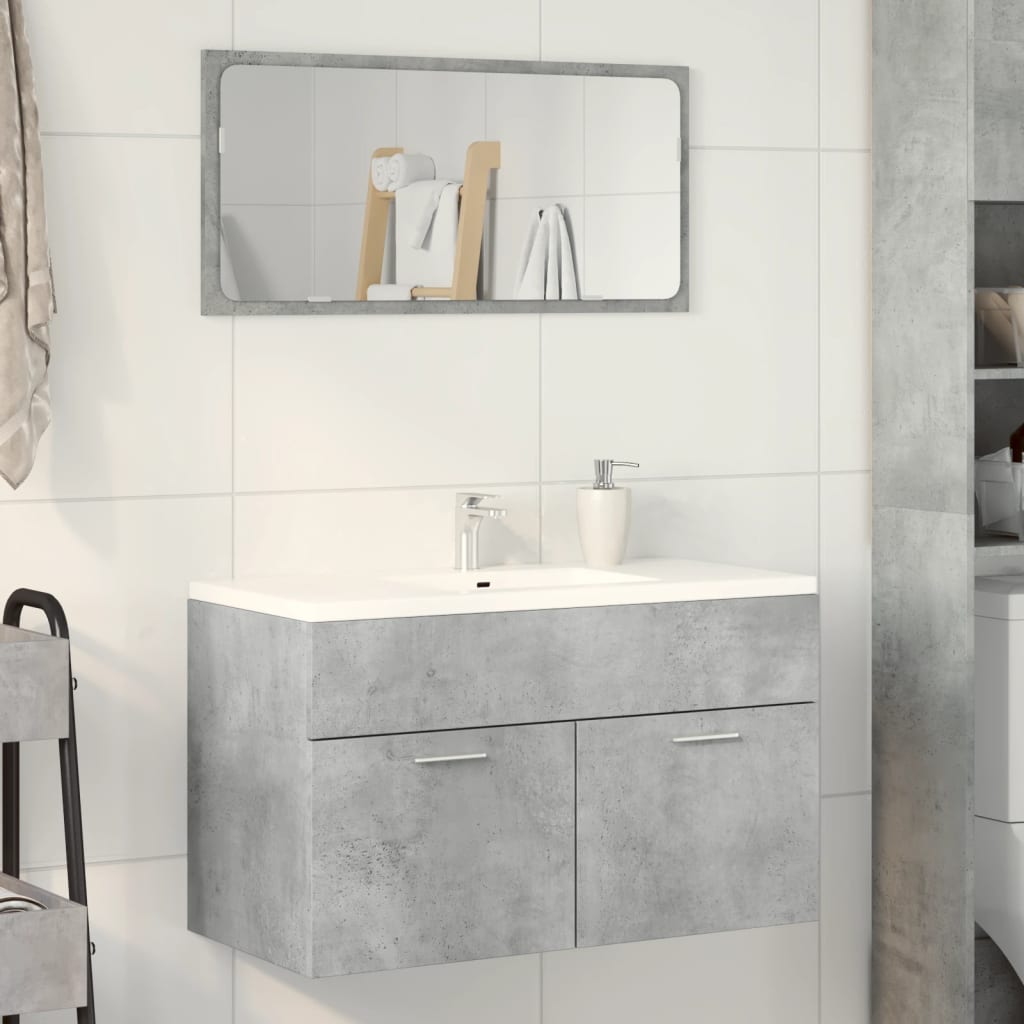Ormarić za umivaonik siva boja betona 80 x 38,5 x 46 cm iverica