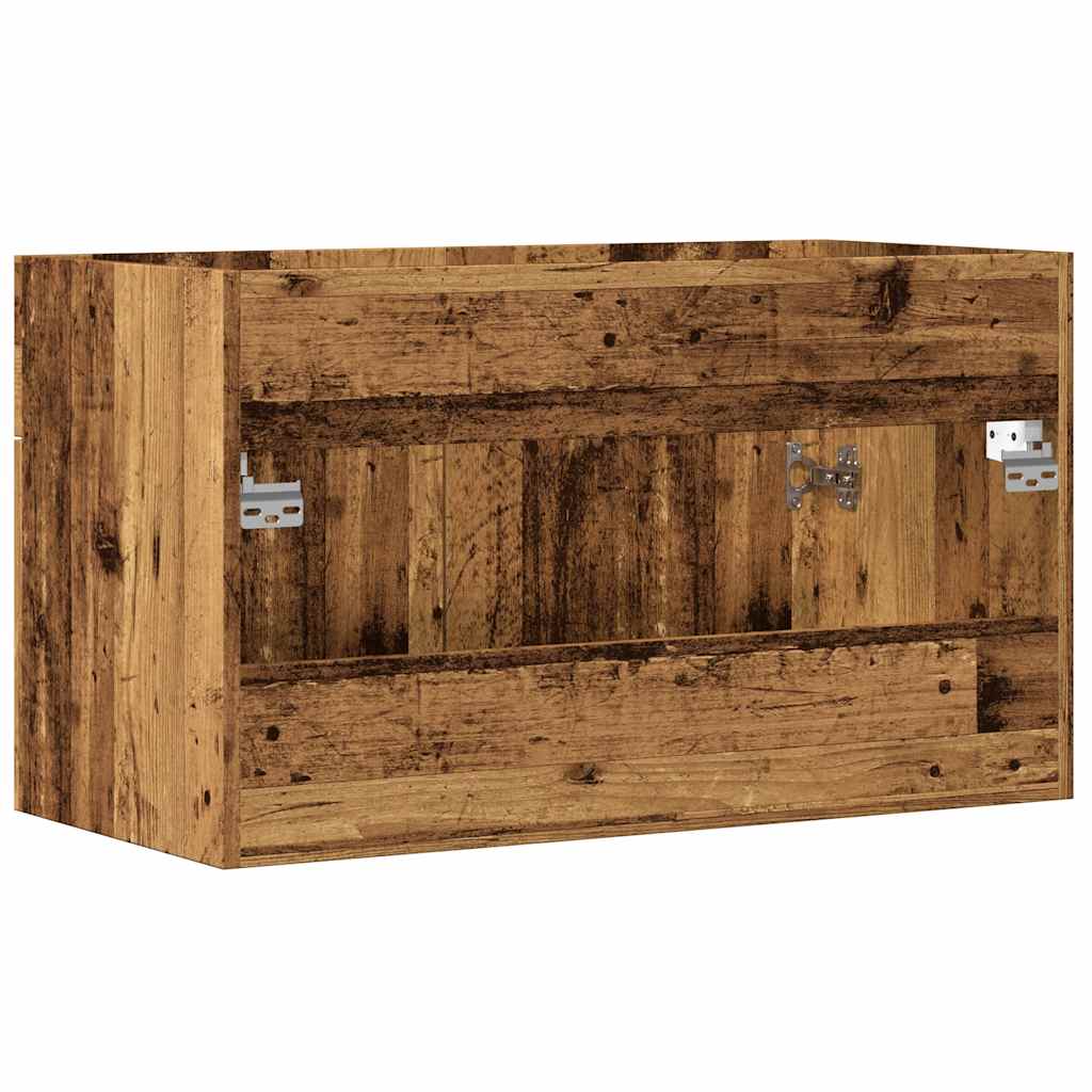 Kupaonski ormarić za umivaonik staro drvo konstruirano drvo