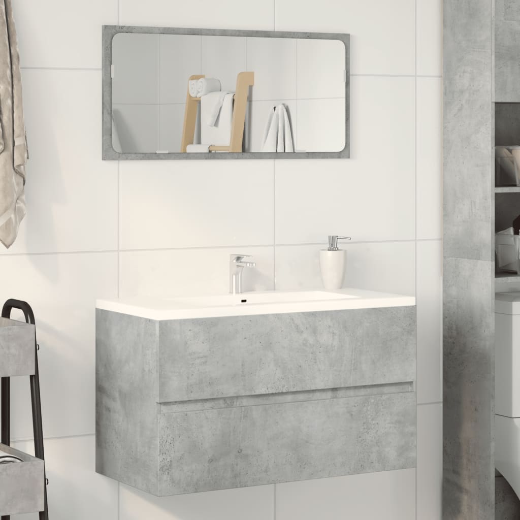 Ormarić za umivaonik boja betona 90x38,5x45cm konstruirano drvo
