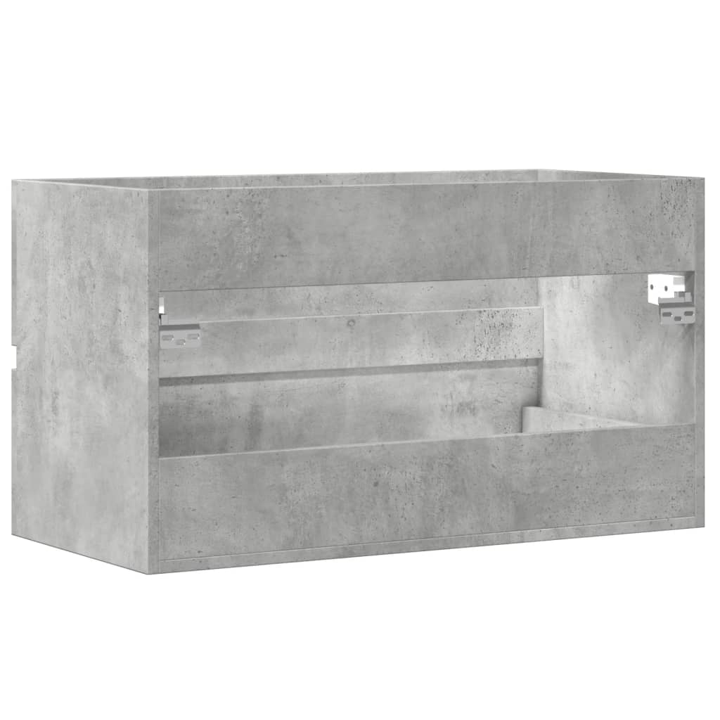 Ormarić za umivaonik boja betona 90x38,5x45cm konstruirano drvo