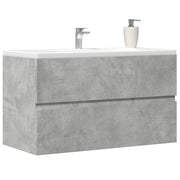 Ormarić za umivaonik boja betona 90x38,5x45cm konstruirano drvo