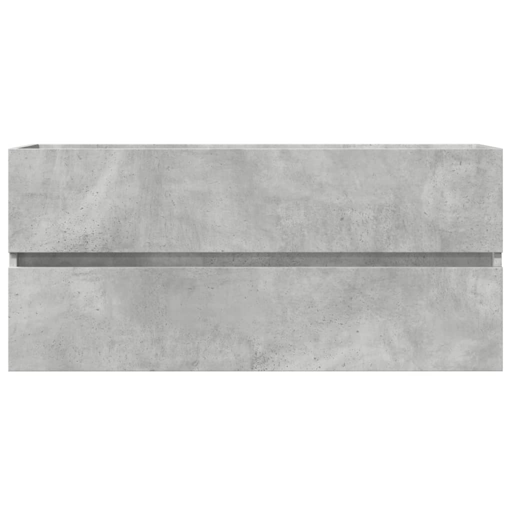 Ormarić za umivaonik siva boja betona 100 x 38,5 x 45 cm drveni
