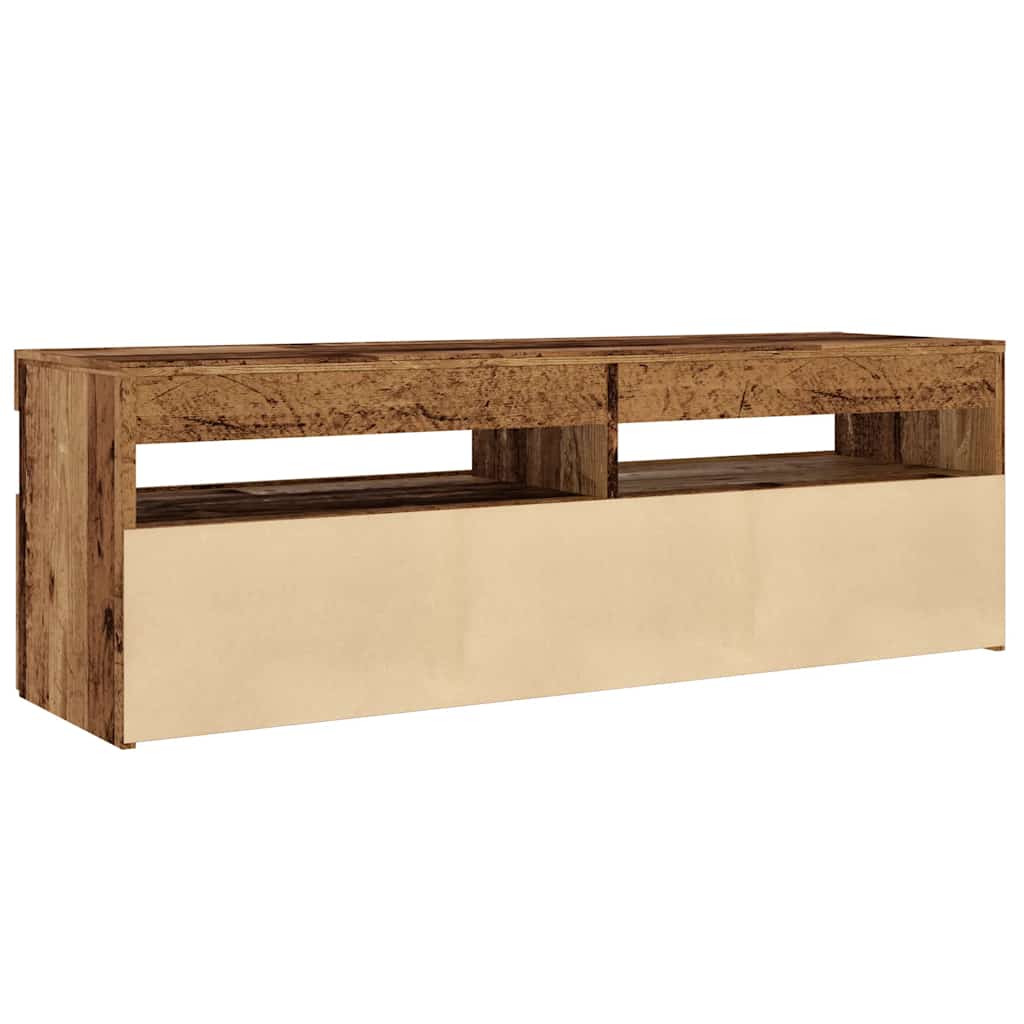 TV ormarić LED boja drva 120x35x40 cm konstruirano drvo