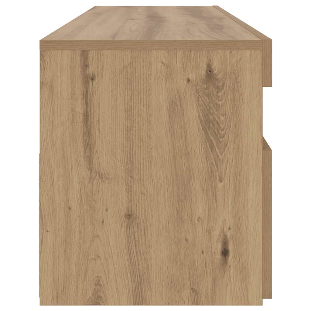 TV ormarić LED boja hrasta 90x35x40 cm konstruirano drvo