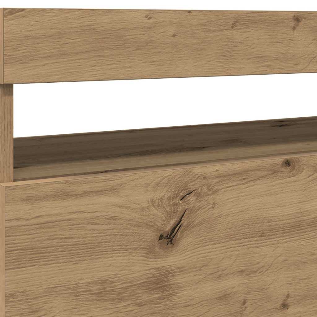 TV ormarić s LED svjetlima Artisan hrast 75x35x40 cm