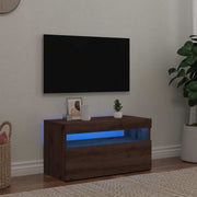 TV ormarić s LED svjetlima Artisan hrast 75x35x40 cm