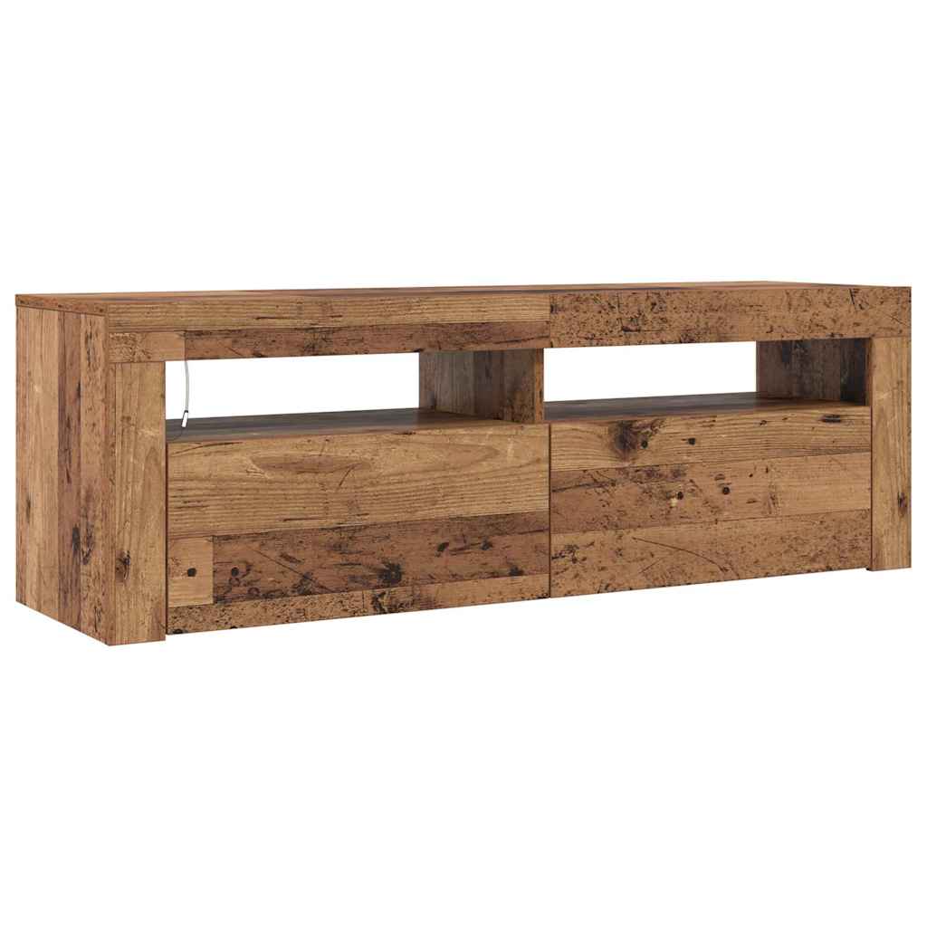TV ormarić LED boja drva 120x35x40 cm konstruirano drvo