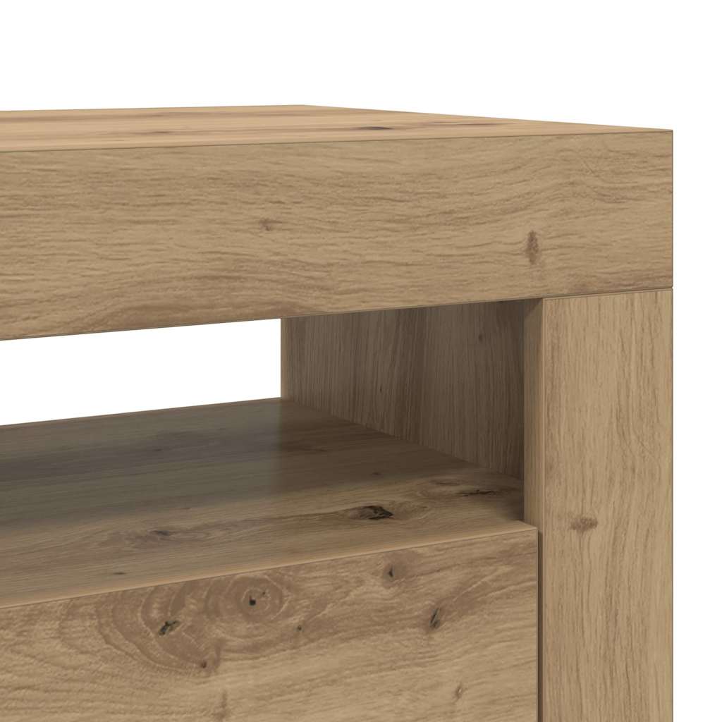 TV ormarić LED boja hrasta 120x35x40 cm konstruirano drvo