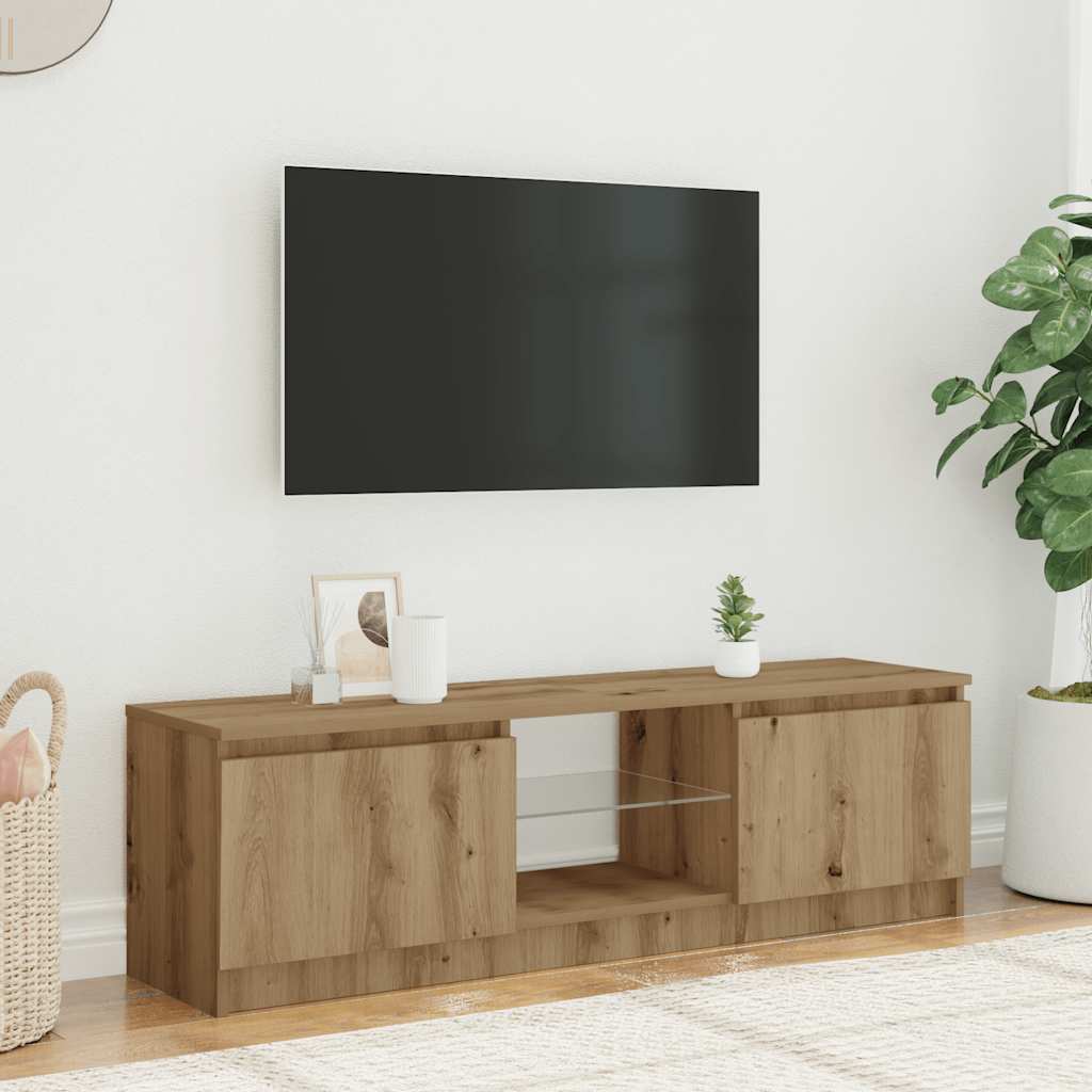 TV ormarić LED boja hrasta 120x30x36 cm konstruirano drvo