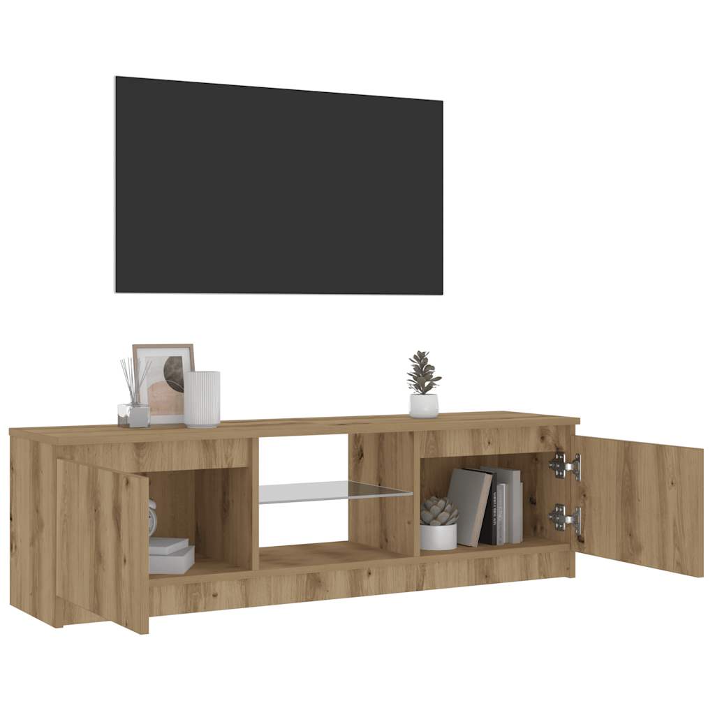 TV ormarić LED boja hrasta 120x30x36 cm konstruirano drvo
