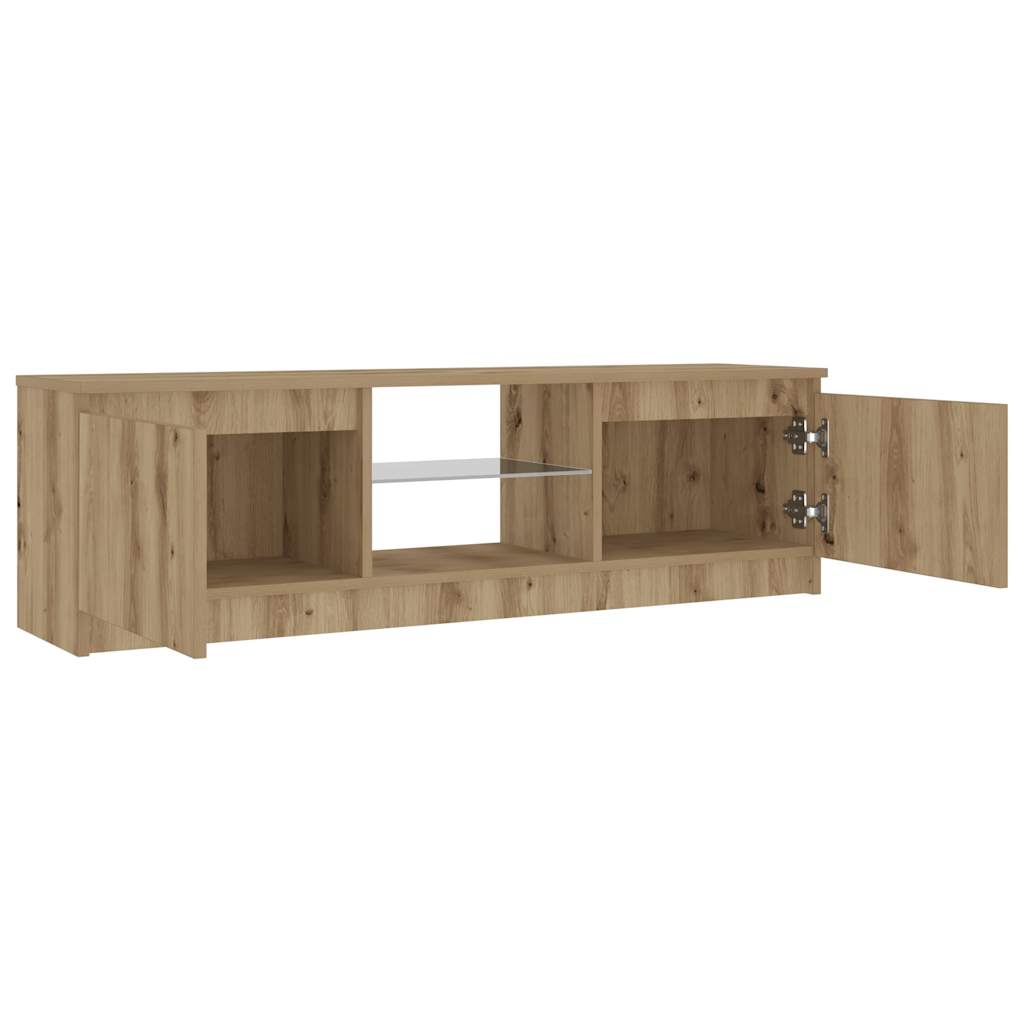 TV ormarić LED boja hrasta 120x30x36 cm konstruirano drvo