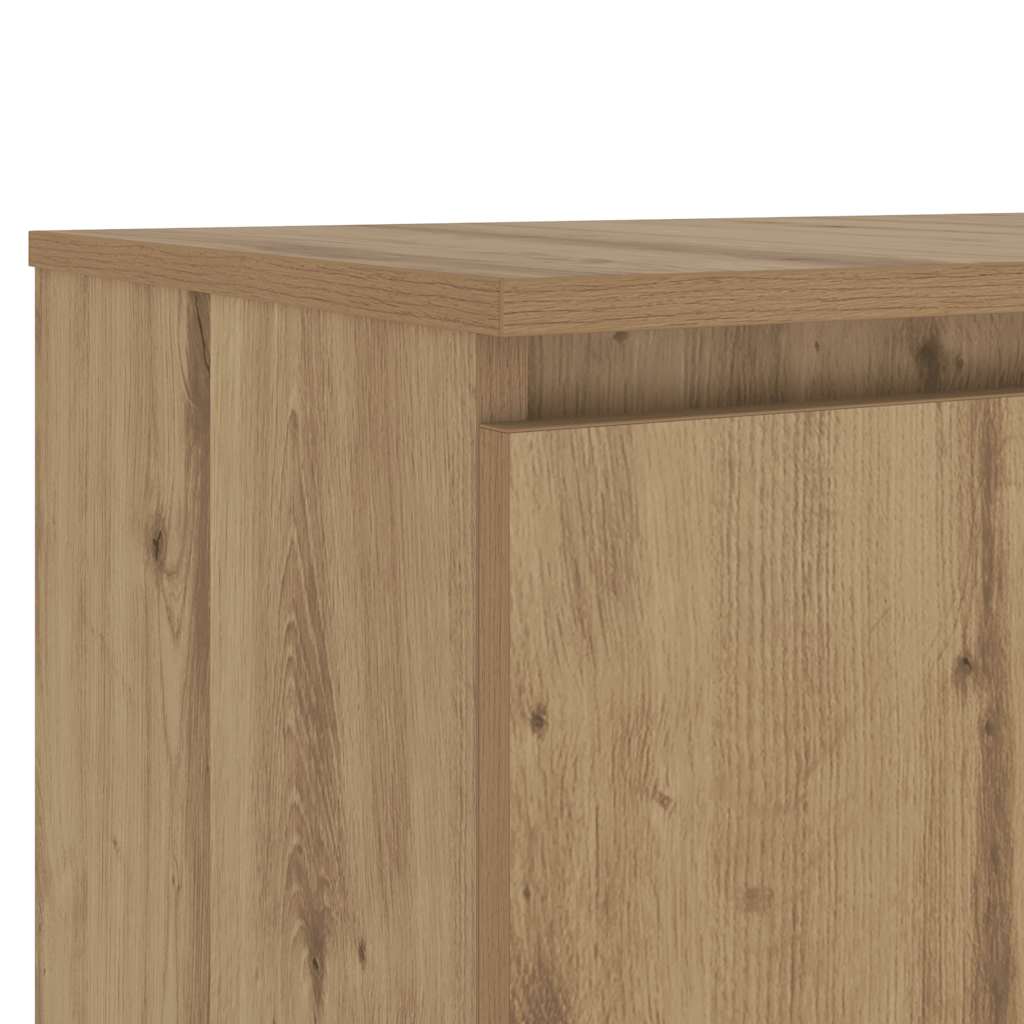 TV ormarić s LED svjetlima Artisan hrast 140x40x36 cm