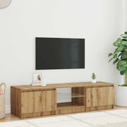 TV ormarić s LED svjetlima Artisan hrast 140x40x36 cm