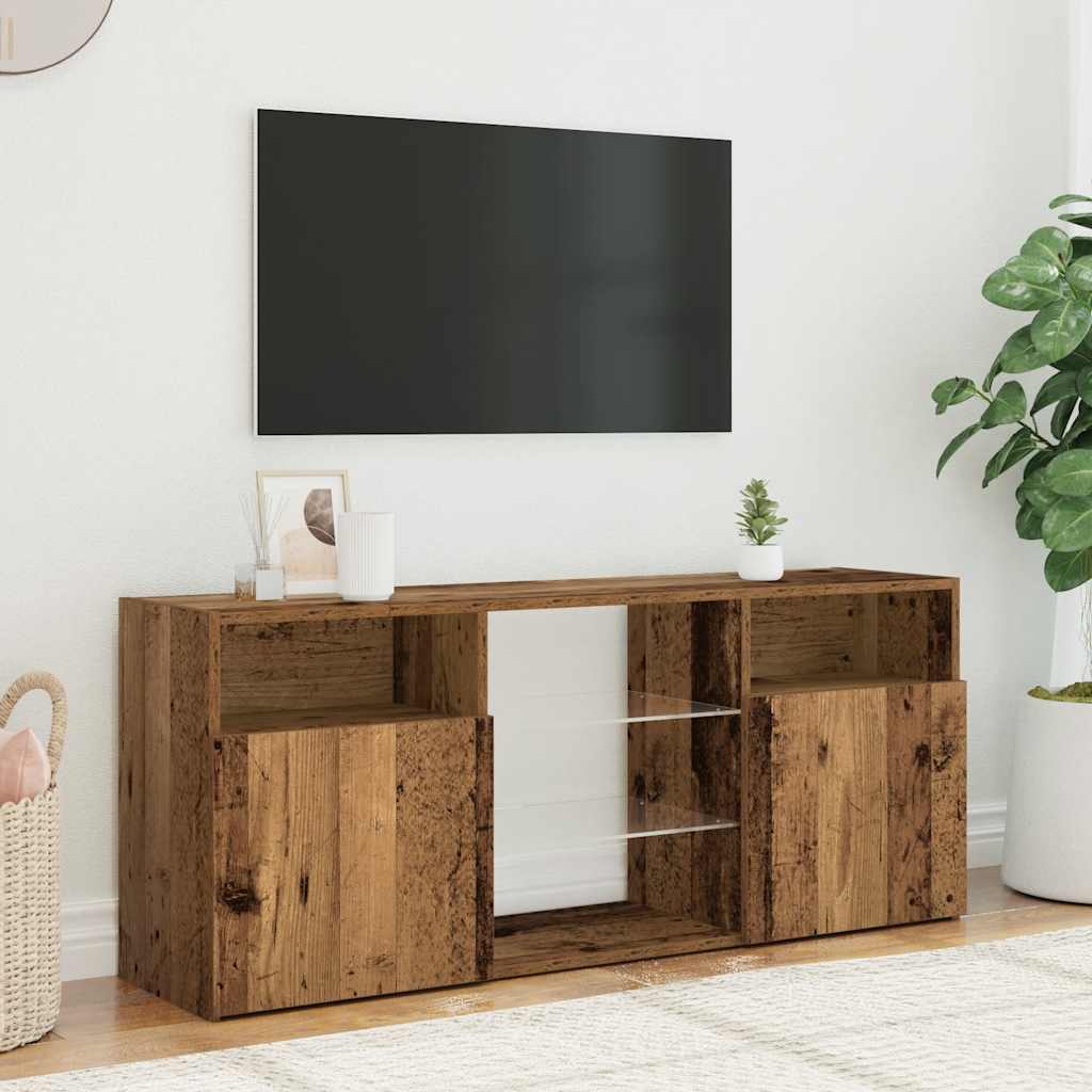 TV ormarić LED boja drva 120x30x50 cm konstruirano drvo