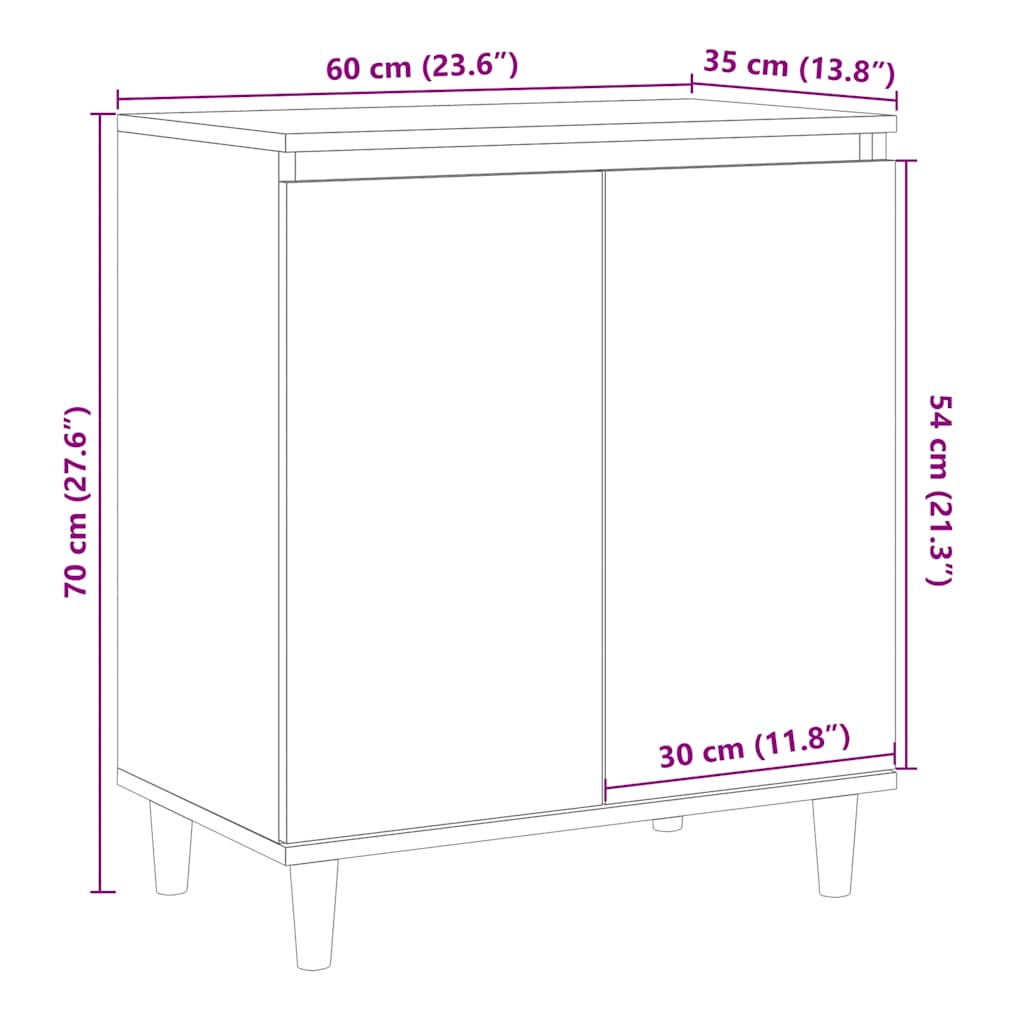 Komoda Artisan hrast 60x35x70 cm izrađeno drvo