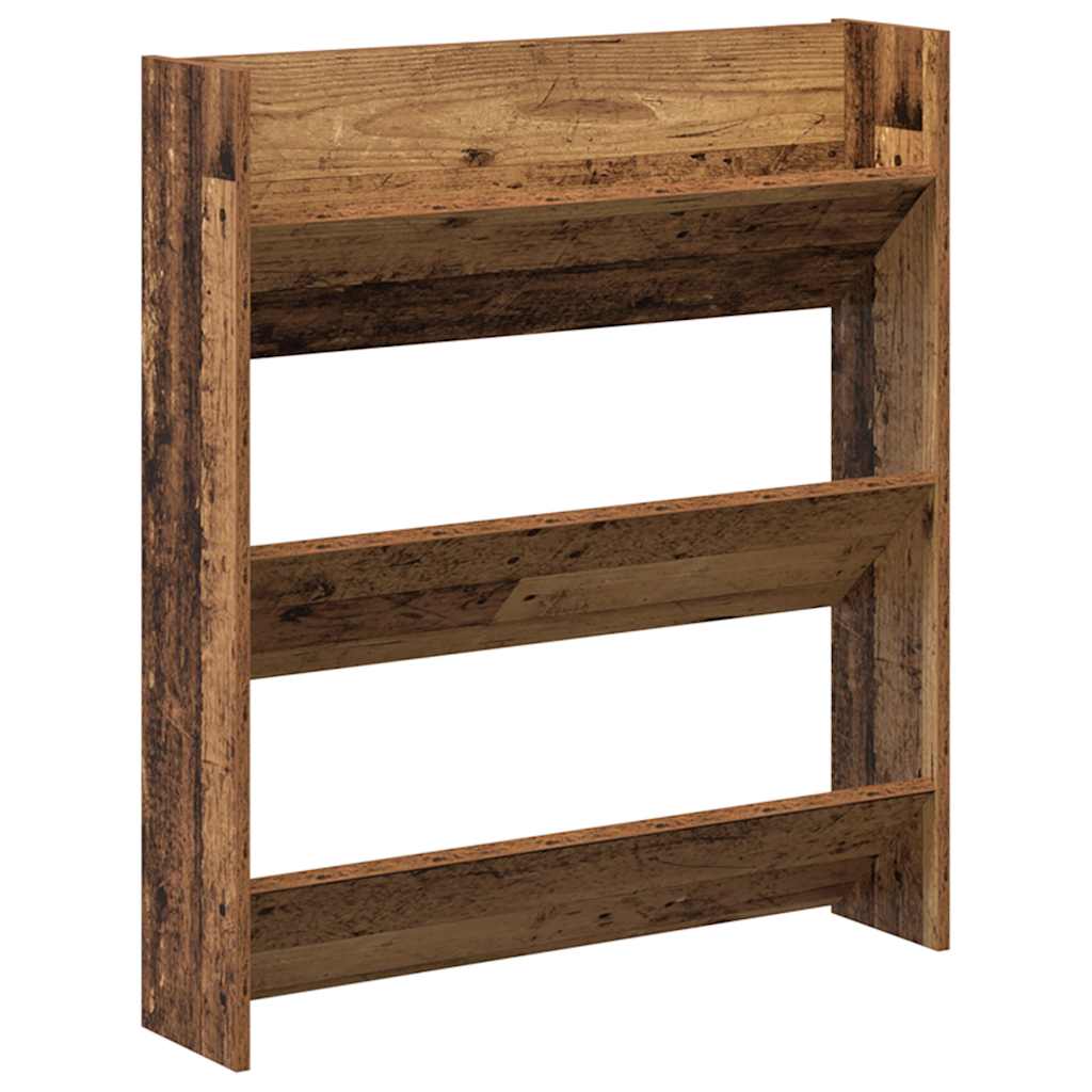 Zidni ormarić za cipele staro drvo 80x18x90cm konstruirano drvo