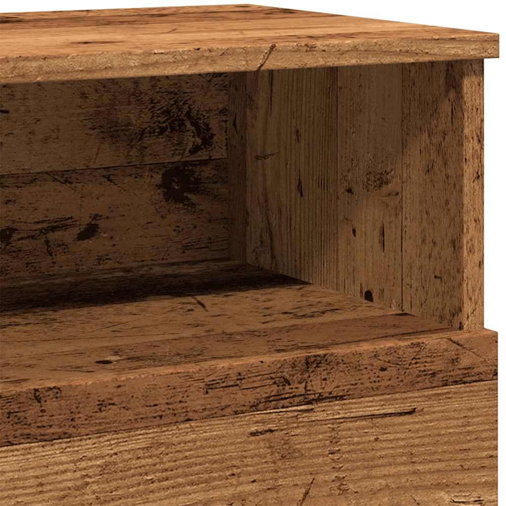 Noćni ormarić boja staro drvo 50 x 32 x 60 cm konstruirano drvo