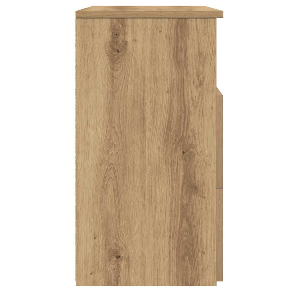 Noćni ormarići 2 kom boja hrasta 50x32x60 cm konstruirano drvo