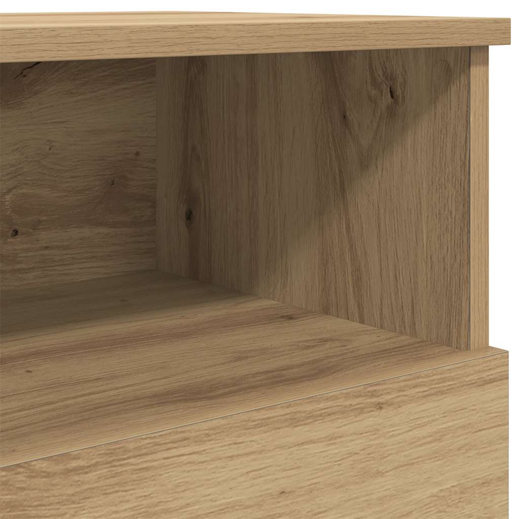 Noćni ormarići 2 kom boja hrasta 50x32x60 cm konstruirano drvo