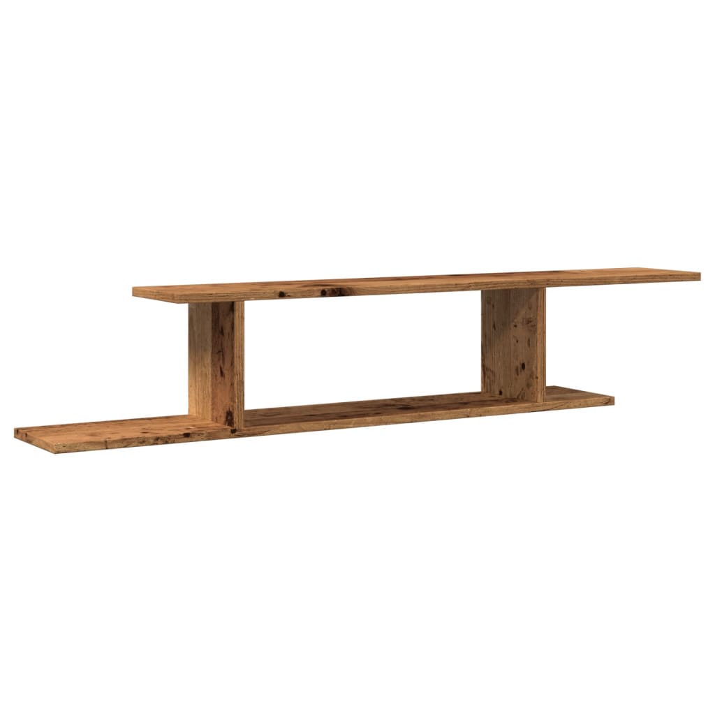 Zidna TV polica boja staro drvo 125x18x23 cm konstruirano drvo