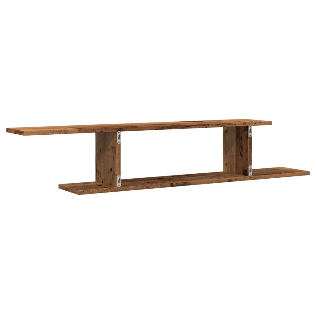 Zidna TV polica boja staro drvo 125x18x23 cm konstruirano drvo