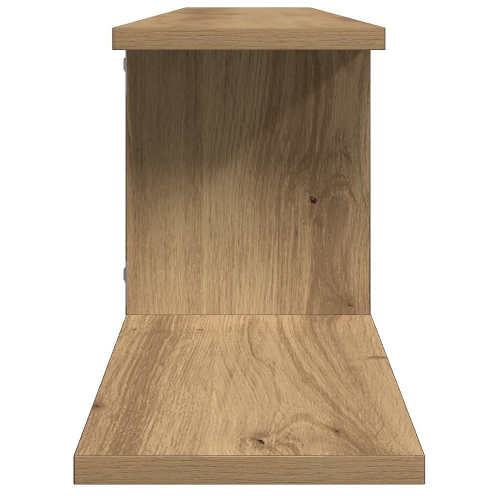 Zidna TV polica boja hrasta 125x18x23 cm konstruirano drvo