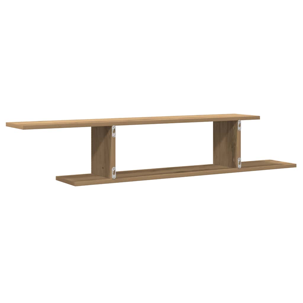 Zidna TV polica boja hrasta 125x18x23 cm konstruirano drvo