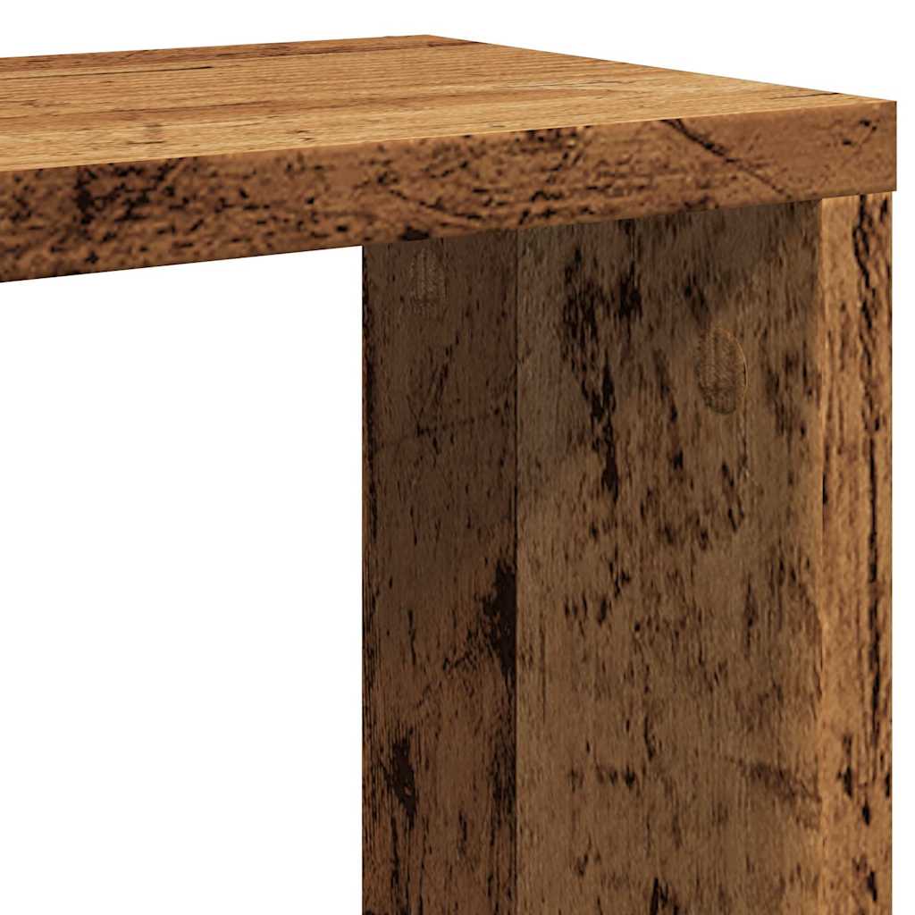 Kockaste zidne police 2 kom boja staro drvo 30x15x30 cm drvene
