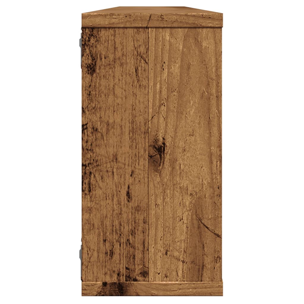 Kockaste zidne police 4 kom boja staro drvo 100x15x30 cm drvene