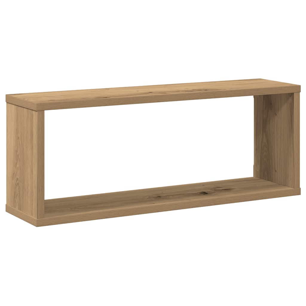 Zidne kockaste police 2 kom Artisan hrast 60x15x23 cm