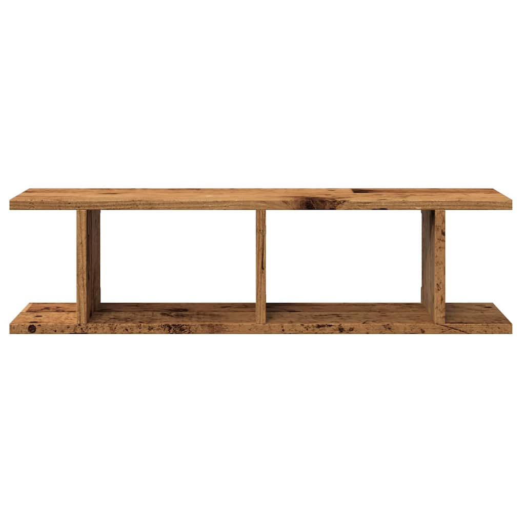 Zidne police 2 kom boja staro drvo 75x18x20cm konstruirano drvo