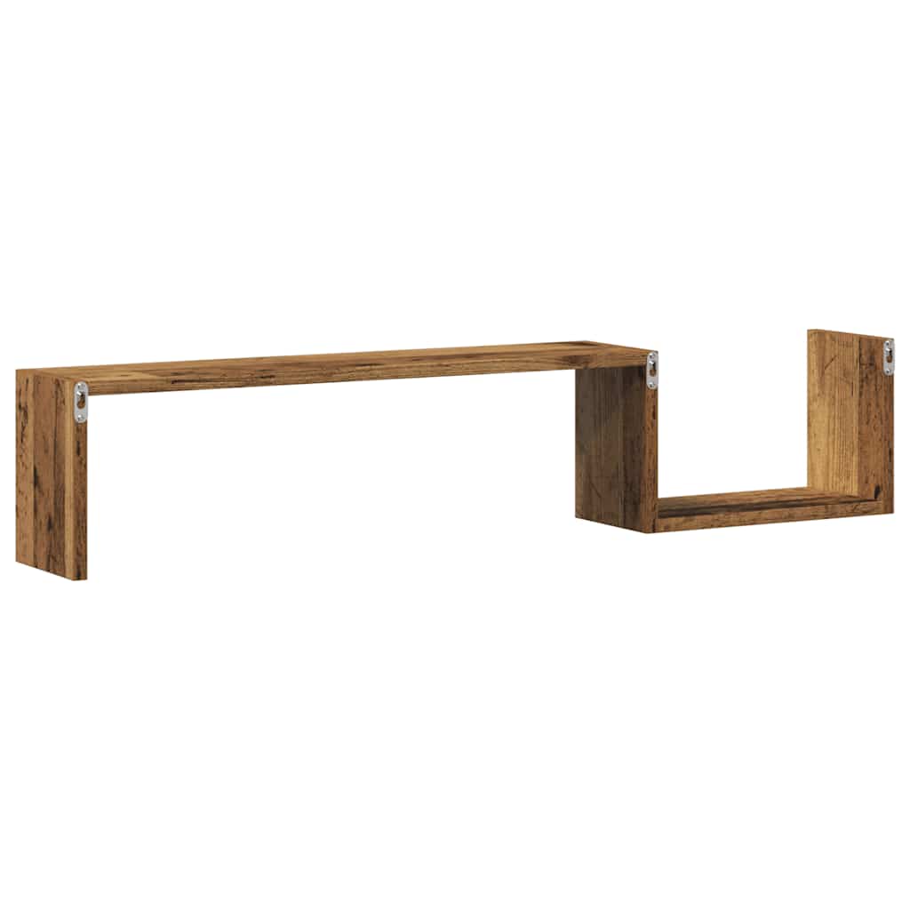 Zidne police 2 kom staro drvo 100x15x20 cm konstruirano drvo