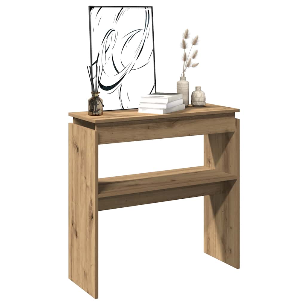 Konzolni stol Artisan hrast 80x30x80 cm konstruirano drvo