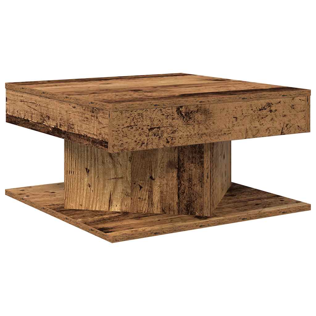 Stol za kavu staro drvo 55x55x30 cm konstruirano drvo