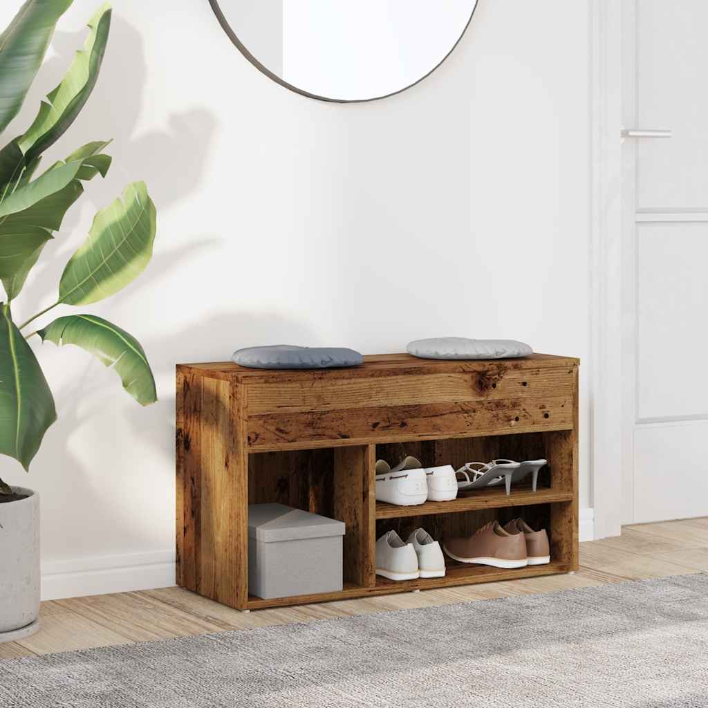 Klupa za cipele staro drvo 80x30x45 cm izrađeno drvo