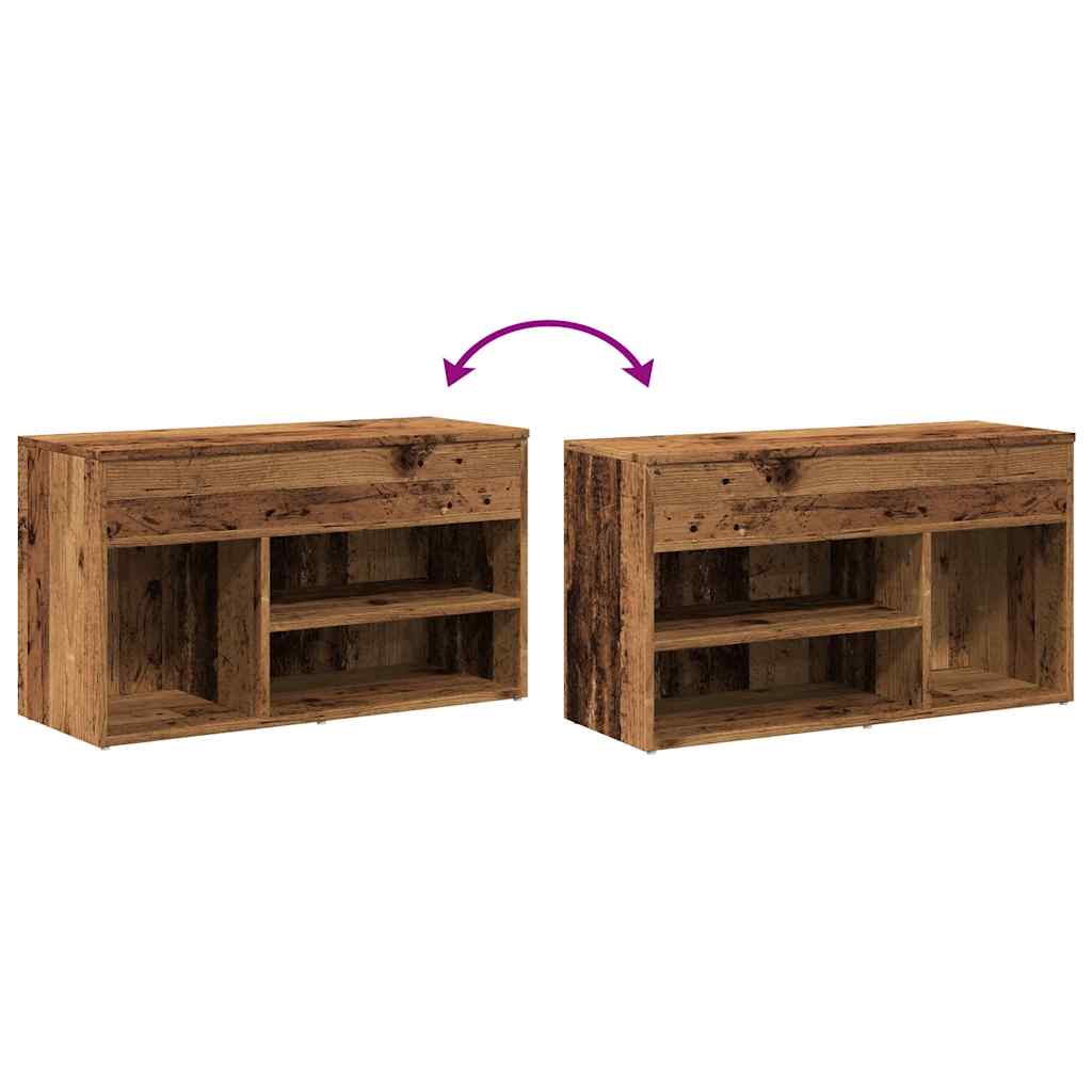 Klupa za cipele staro drvo 80x30x45 cm izrađeno drvo
