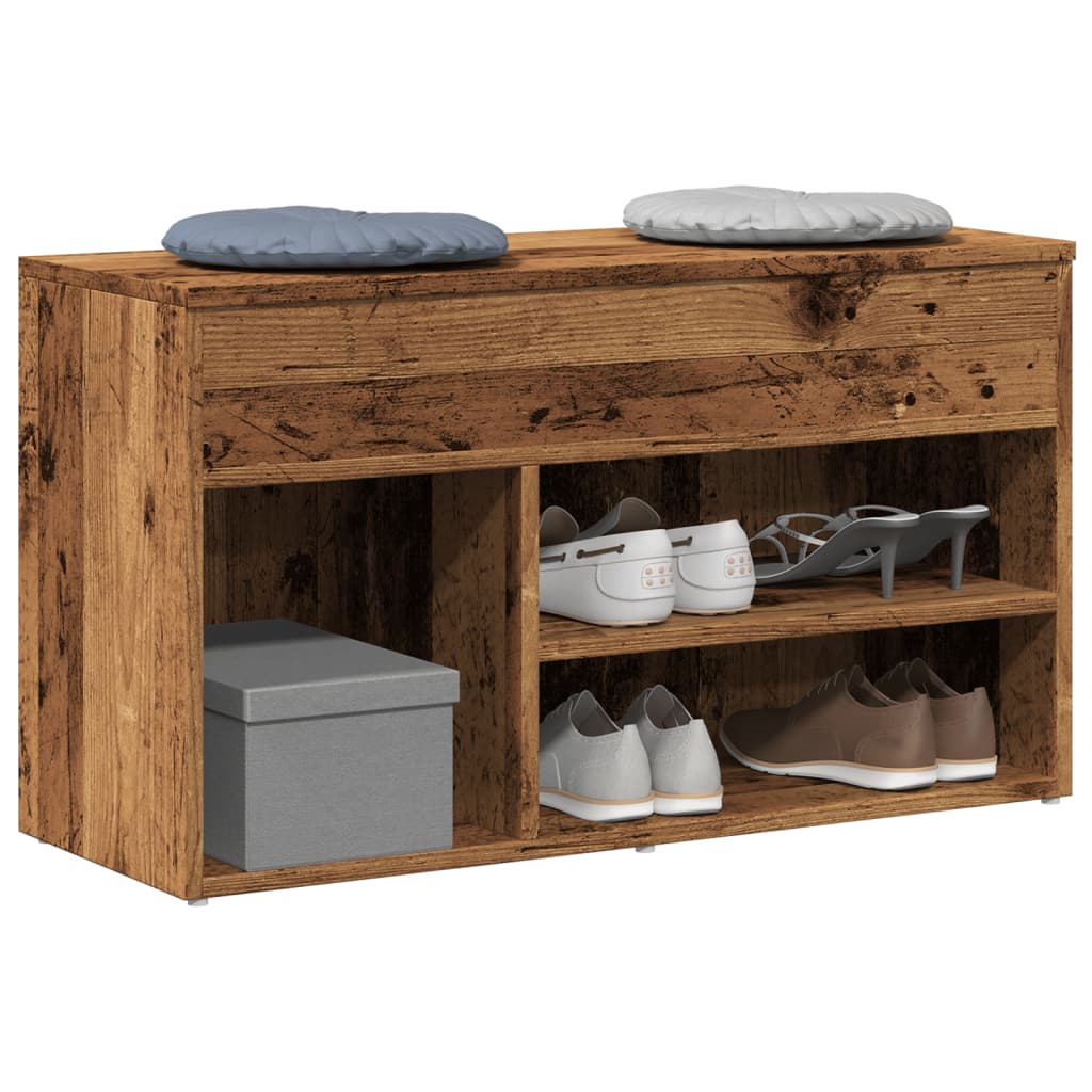 Klupa za cipele staro drvo 80x30x45 cm izrađeno drvo