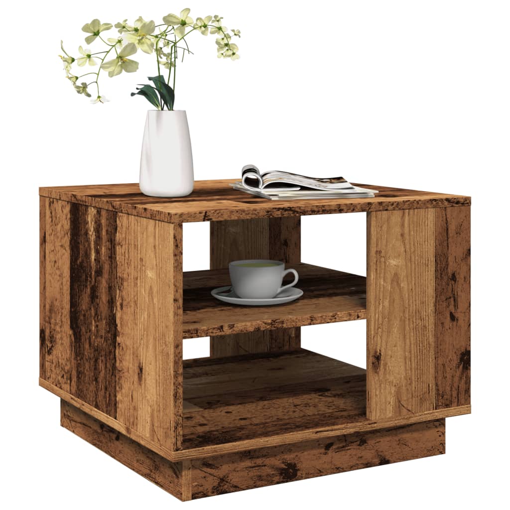 Stol za kavu staro drvo 55x55x42 cm konstruirano drvo
