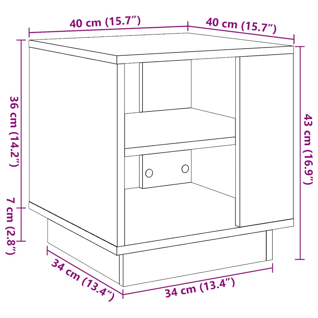 Stol za kavu staro drvo 40x40x43 cm konstruirano drvo